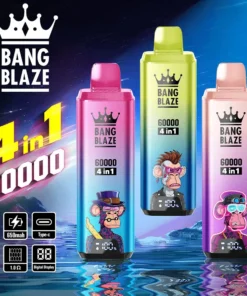 BANG BLAZE 60000 Züge 4 in 1 VapoPL - E-papieros jednorazowy z 4 smakami w jednym i wyświetlaczem cyfrowym