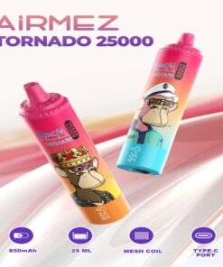 Airmez 25K TORNADO Jednorazowe Vape 25000 Pociągnię