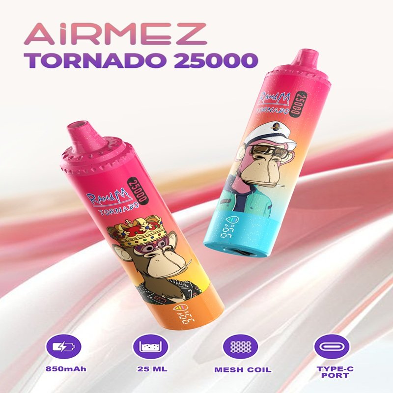 Airmez 25K TORNADO Jednorazowe Vape 25000 Pociągnięć