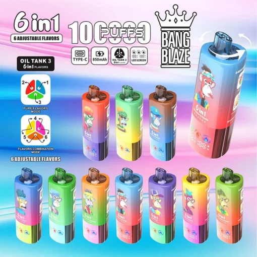 Bang Blaze 100K 6w1 – vape niespodzianka, 6 smaków, 100 tys. zaciągnięć