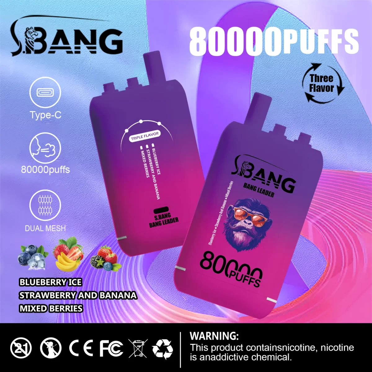 Bang Leader 80000Puffs 3 IN 1 - obrazek 4