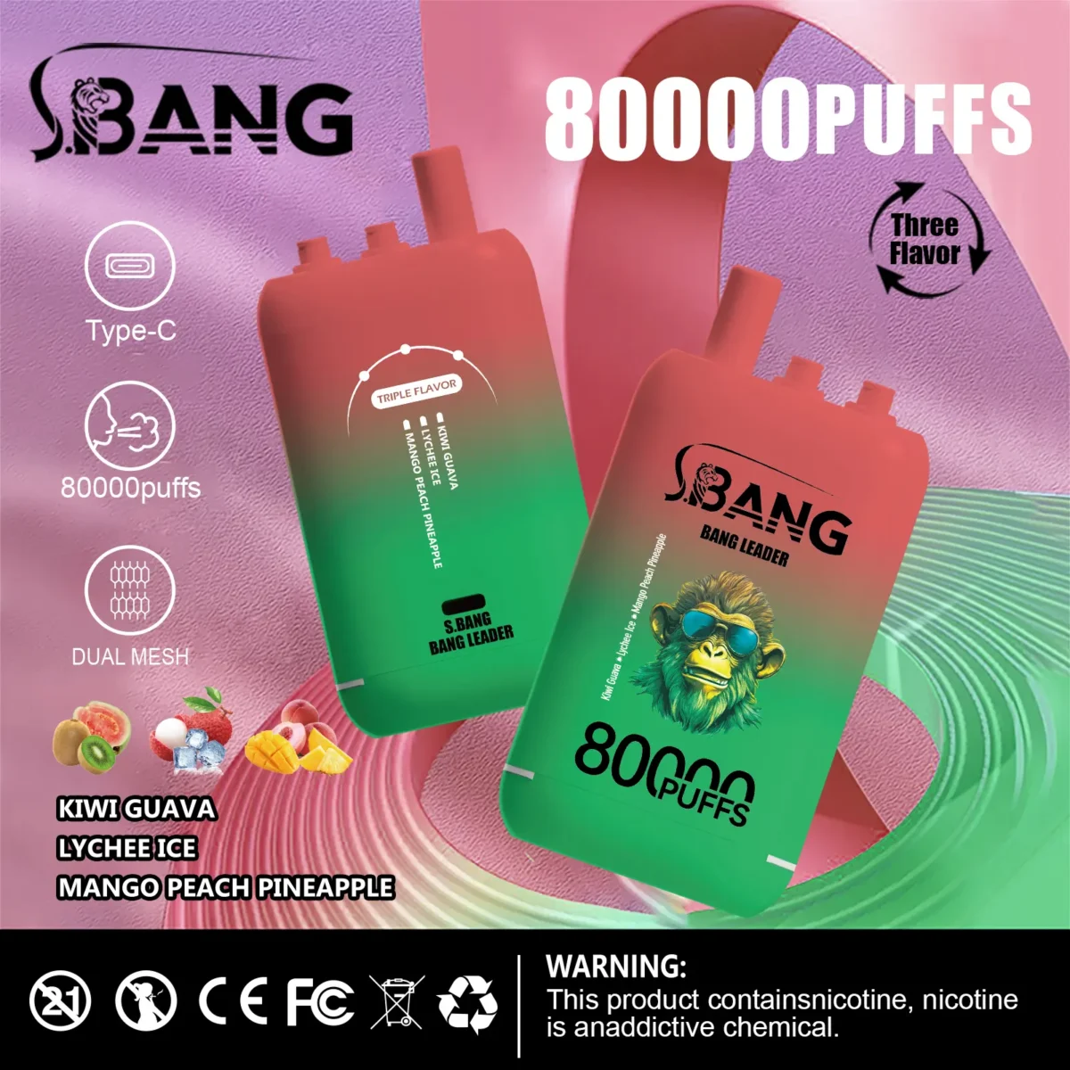 Bang Leader 80000Puffs 3 IN 1 - obrazek 7